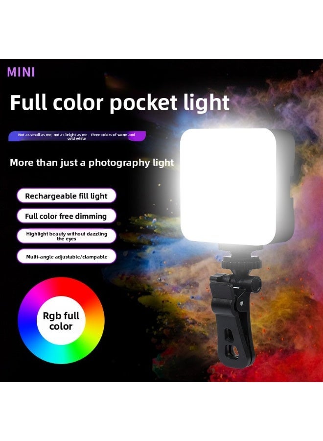LED Selfie Fill Light – Portable Handheld RGB Pocket Light for Mobile Photography & Live Streaming - Image 1